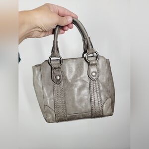 Frye Elegant Gray Leather Handbag